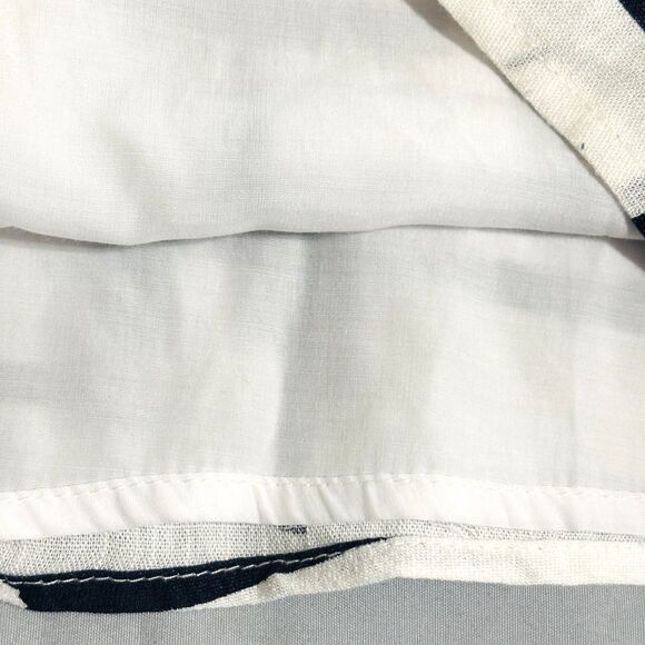 Akira Chicago Romper Sz Large Navy White Cutout Back Layered Short Sleeve - Picture 8 of 12